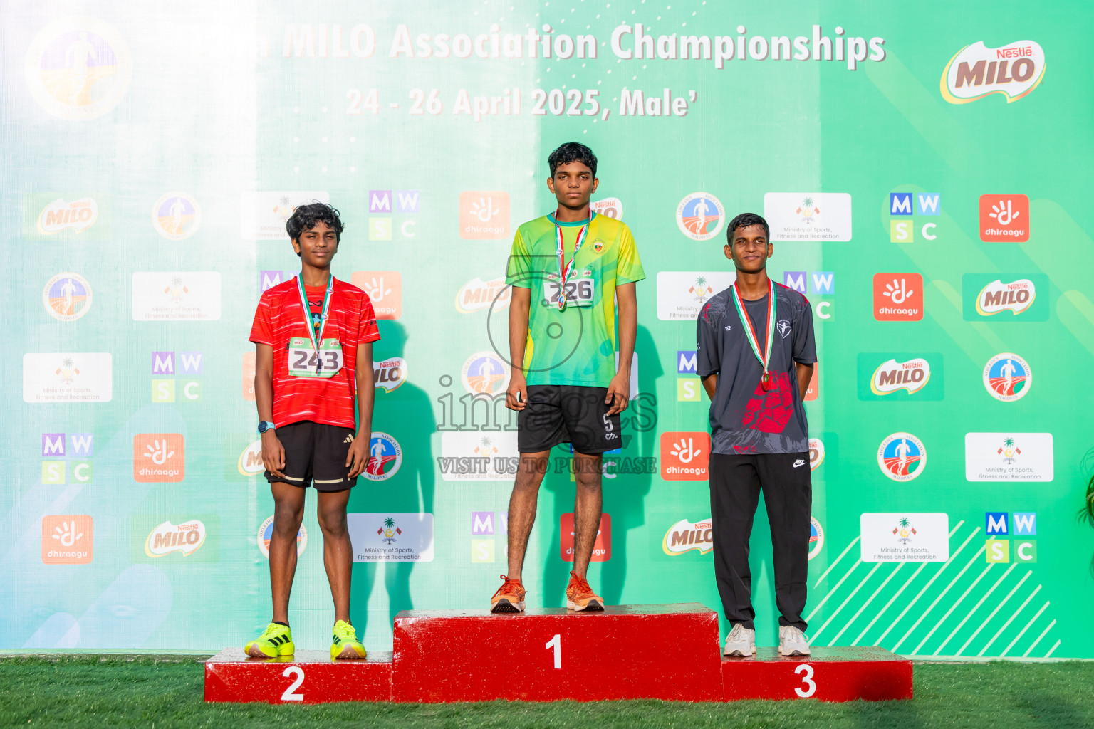 Day 3 of 12th Milo Association Championships was held in Ekuveni Track at Male', Maldives on Saturday, 26th April 2025. Photos: Nausham Waheed / images.mv
