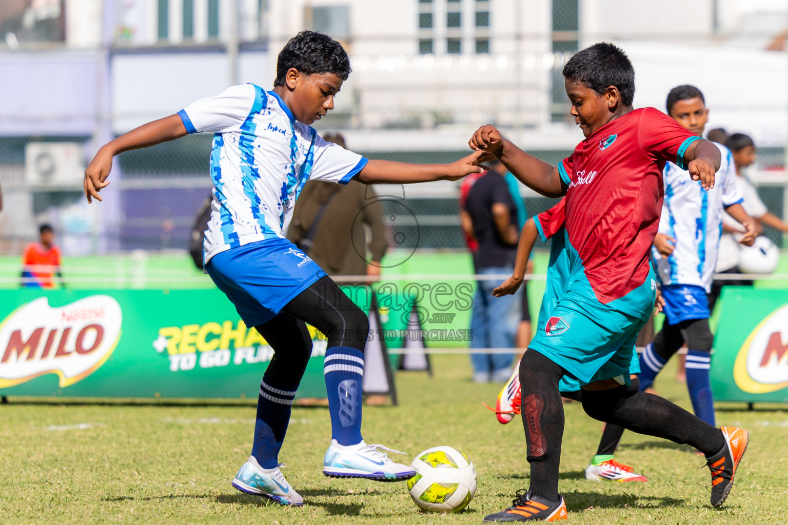 Day 1 of MILO Academy Championship 2025 (U-12) was held at Henveiru Stadium in Male', Maldives on Thursday, 1st May 2025. Photos: Nausham Waheed / images.mv