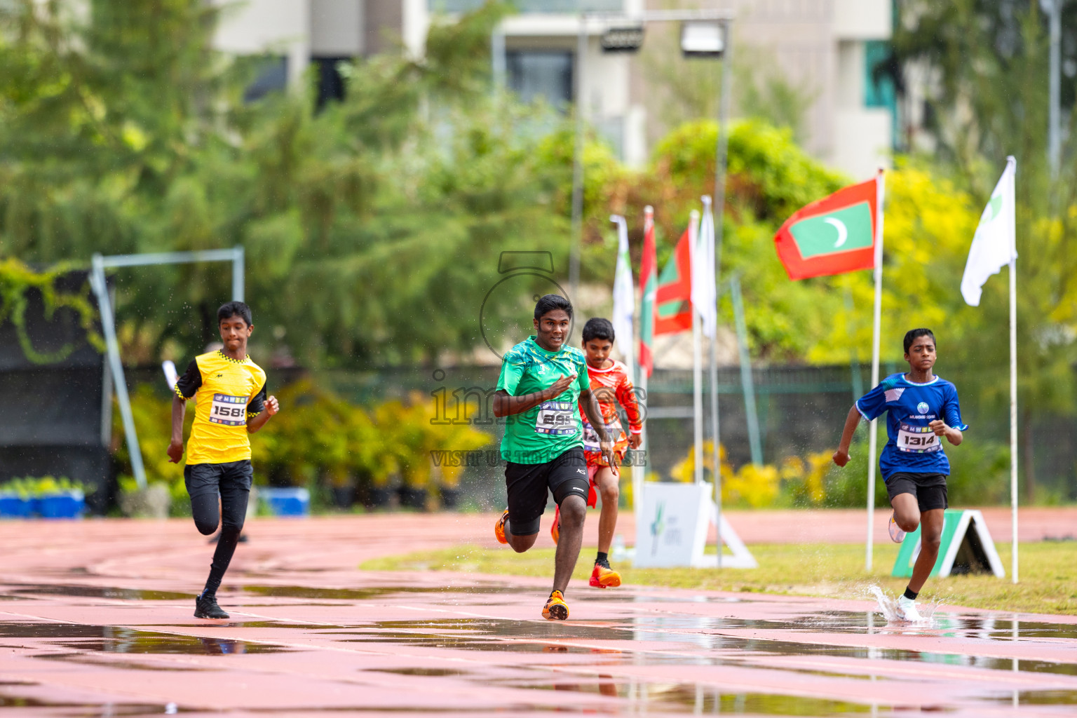 Day 1 of MWSC Interschool Athletics Championships 2024 held in Hulhumale Running Track, Hulhumale, Maldives on Saturday, 9th November 2024. 
Photos by: Ismail Thoriq / images.mv