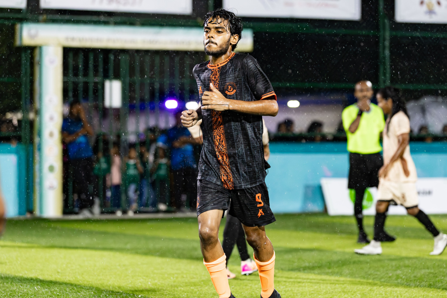 The Dee Ess Kay vs Dee Cee Jay Sc in Day 3 of Laamehi Dhiggaru Ekuveri Futsal Challenge 2025 was held on Saturday, 26th July 2025, at Dhiggaru Futsal Ground, Dhiggaru, Maldives Photos: Areef Adam / images.mv