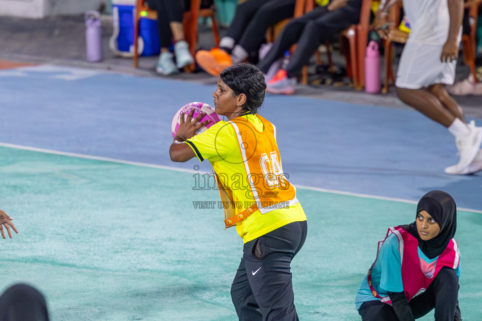 KYRC vs Youth United Sports Club in Division 1 of of National Netball Tournament 2025 held in Ekuveni Netball Court at Male', Maldives on Thursday, 22nd May 2025. Photos: Mohamed Mahfooz Moosa / images.mv