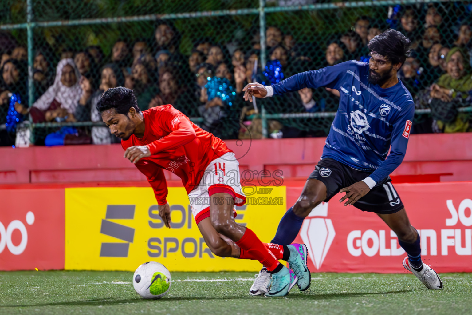 K Gaafaru vs B Eydhafushi in Zone 3 Final on Day 38 of Golden Futsal Challenge 2024 which was held on Friday, 23rd February 2024, in Hulhumale', Maldives Photos: Ismail Thoriq / images.mv