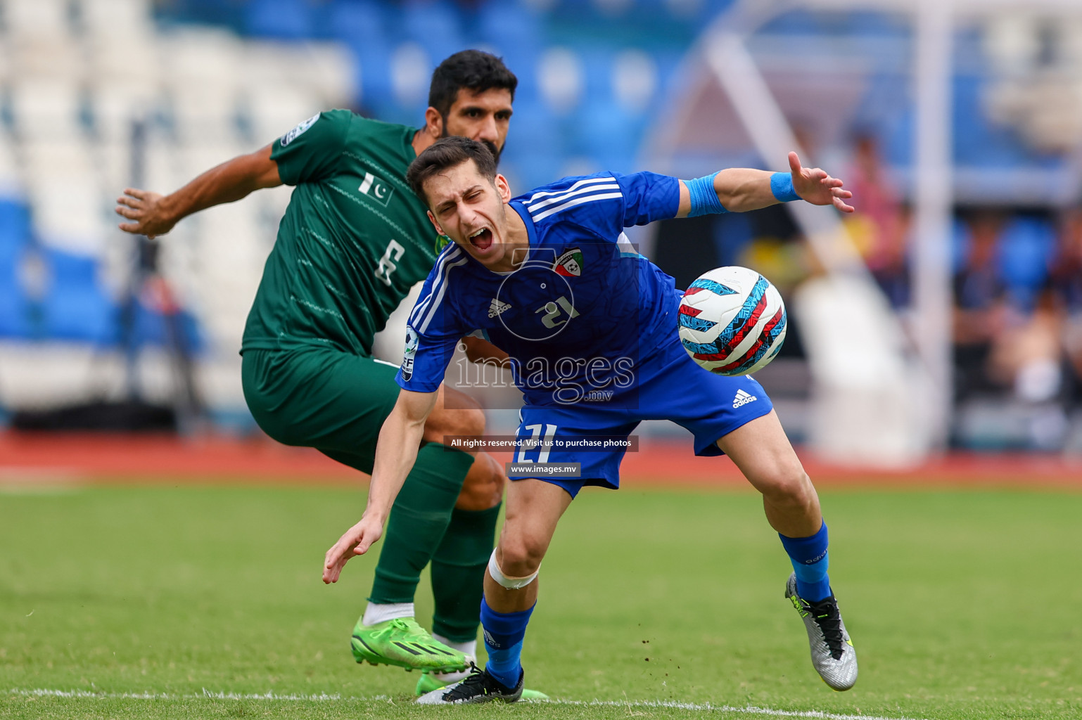 Pakistan vs Kuwait in SAFF Championship 2023 held in Sree Kanteerava Stadium, Bengaluru, India, on Saturday, 24th June 2023. Photos: Hassan Simah / images.mv