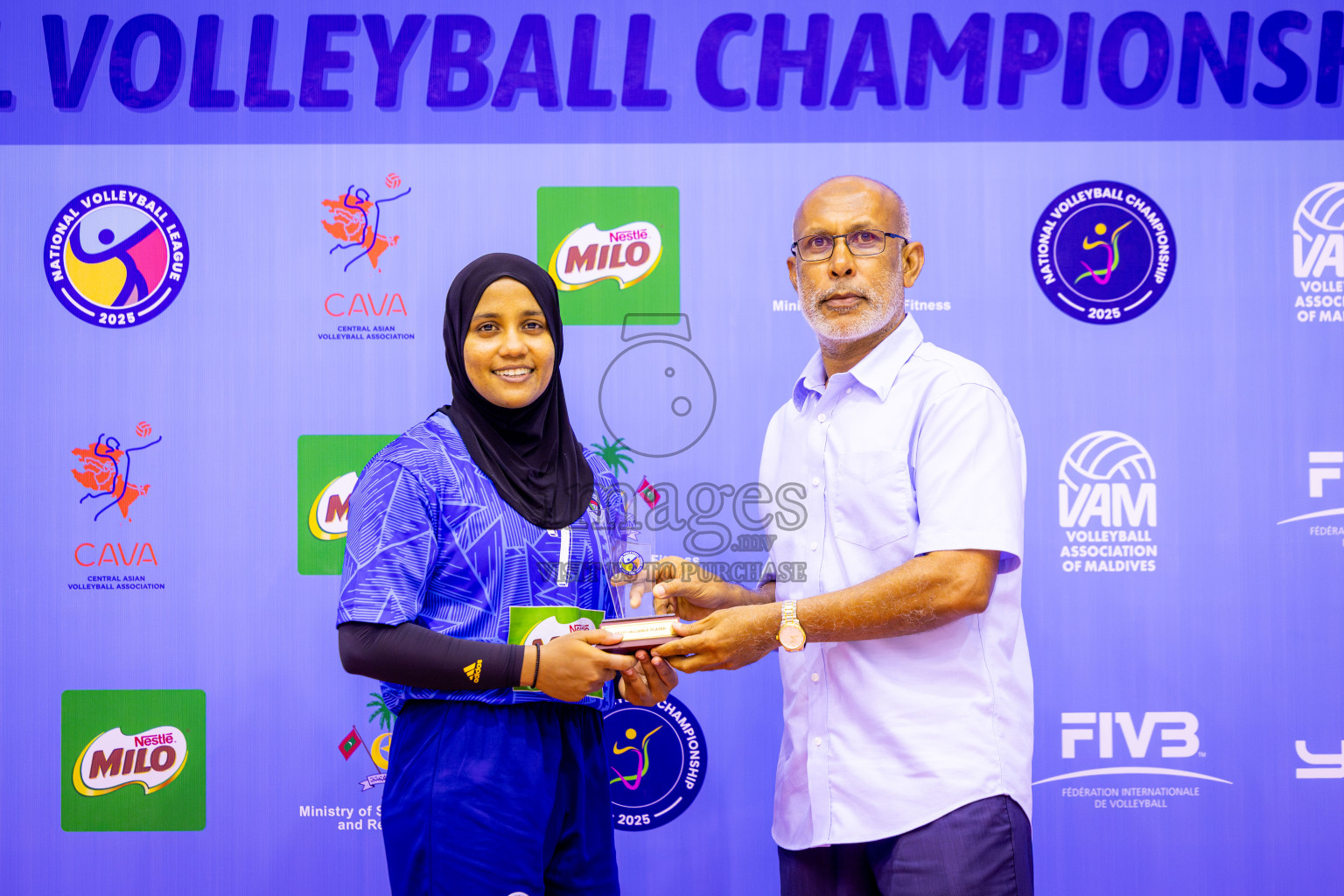 Police Club vs Club Wamco in the Final of Women's Division of National Volleyball League 2025 held in Male', Maldives on Sunday, 27th April 2025 at Social Center Indoor Hall Photos By: Nausham Waheed / images.mv