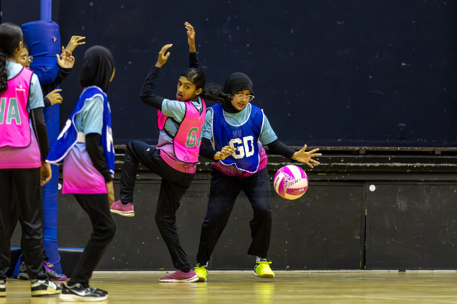 Netkids A vs Netkids B in Day 2 of 3rd Junior Championship - Netball association of Maldives, held at Social Center on Monday 20th January 2025 . Photos by Shuu Abdul Sattar