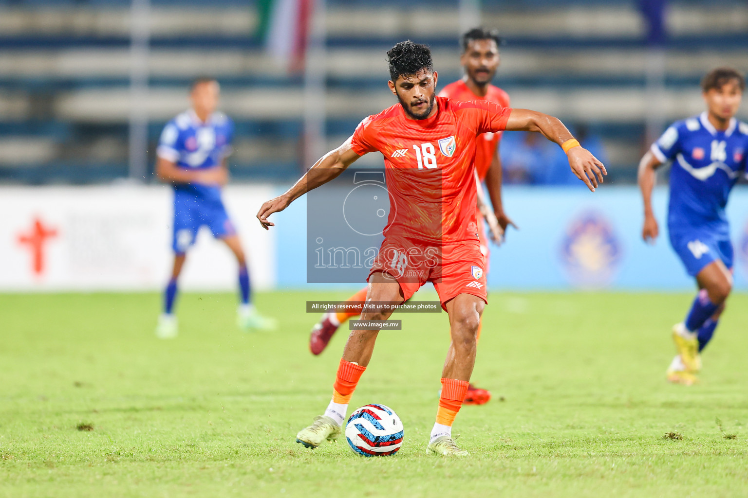 Nepal vs India in SAFF Championship 2023 held in Sree Kanteerava Stadium, Bengaluru, India, on Saturday, 24th June 2023. Photos: Nausham Waheed, Hassan Simah / images.mv