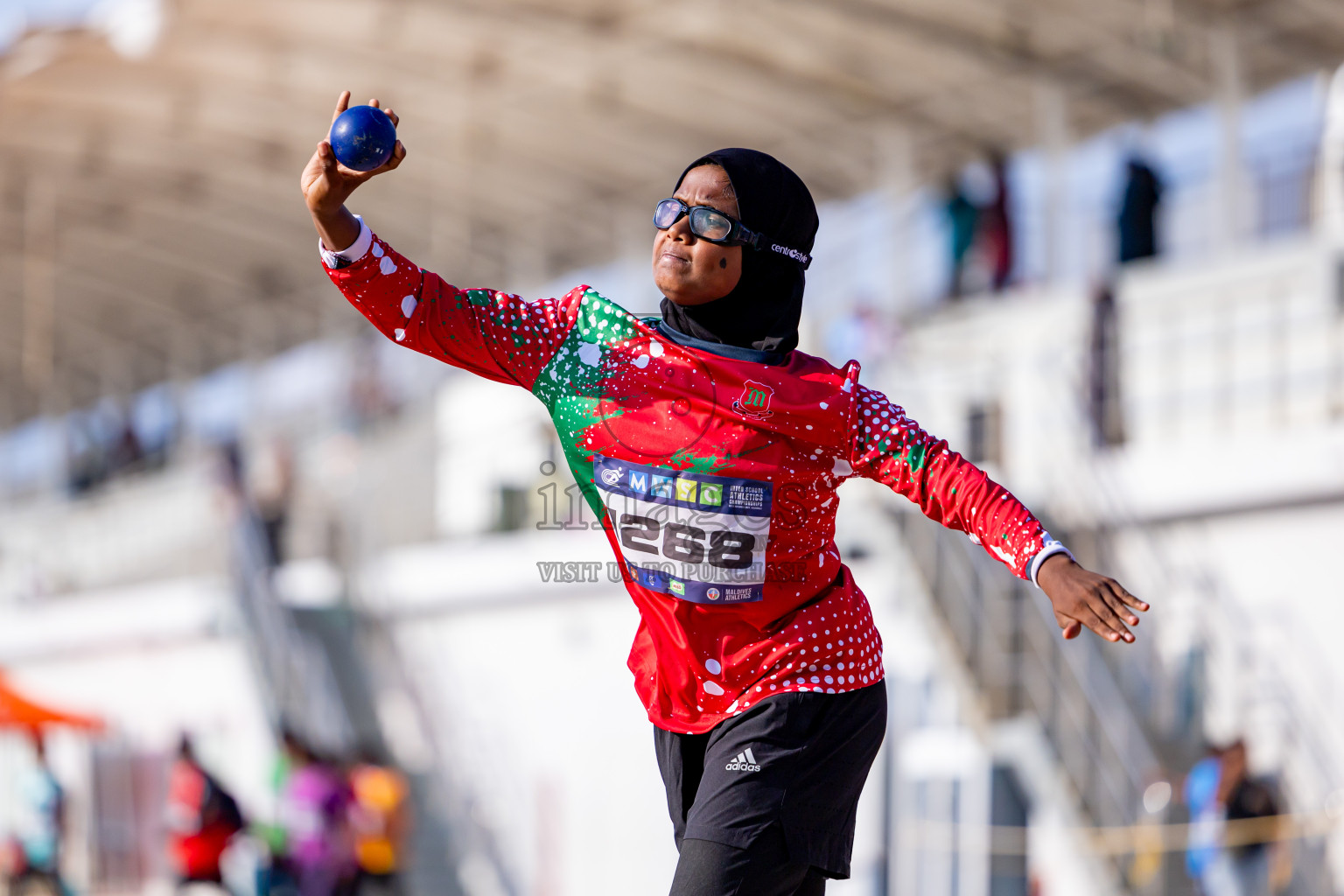 Day 4 of MWSC Interschool Athletics Championships 2024 held in Hulhumale Running Track, Hulhumale, Maldives on Tuesday, 12th November 2024. Photos by: Nausham Waheed / Images.mv