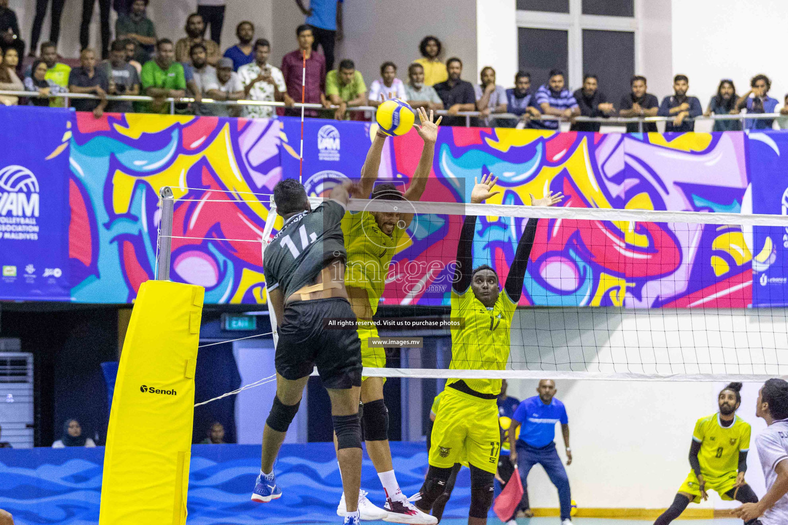 Final of Inter Company-Office Volleyball Tournament 2023 was held in Social Center, Male', Maldives on Saturday, 20th May 2023.  Photos: Ismail Thoriq / images.mv