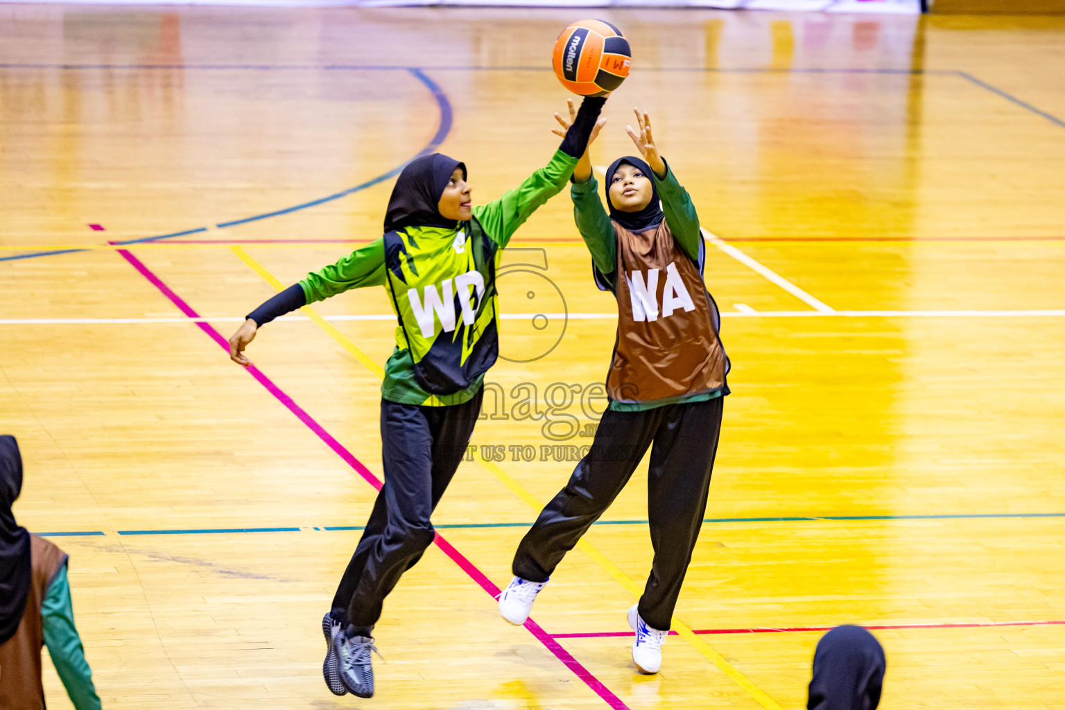 Day 7 of 25th Inter-School Netball Tournament was held in Social Center at Male', Maldives on Saturday, 17th August 2024. Photos: Nausham Waheed / images.mv