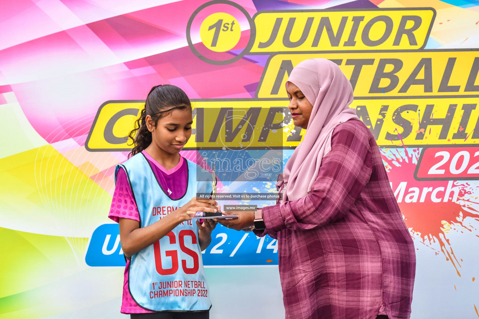 Final of Junior Netball Championship 2022 held in Male', Maldives on 19th March 2022. Photos by Nausham Waheed