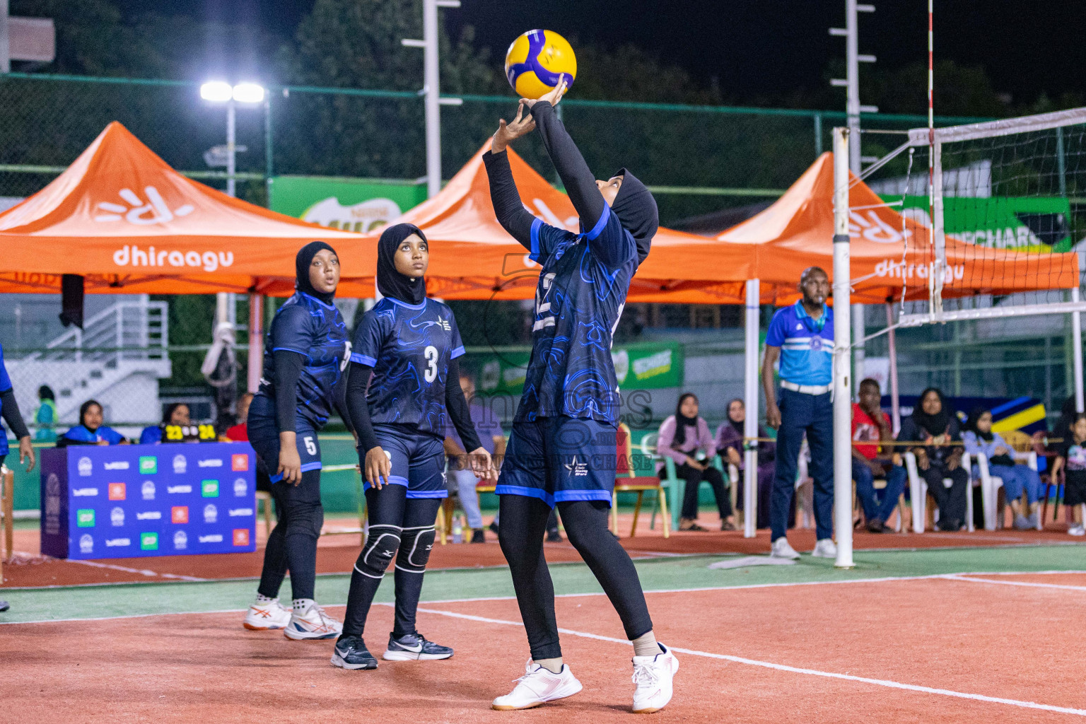Island Ocean Club vs Club Rising Star Academy in Milo National Junior Volleyball Championship 2025 Day 3 was held on Monday, 24th November 2025 at Ekuveni Turf Court Male', Maldives. Photos: Areef Adam / images.mv