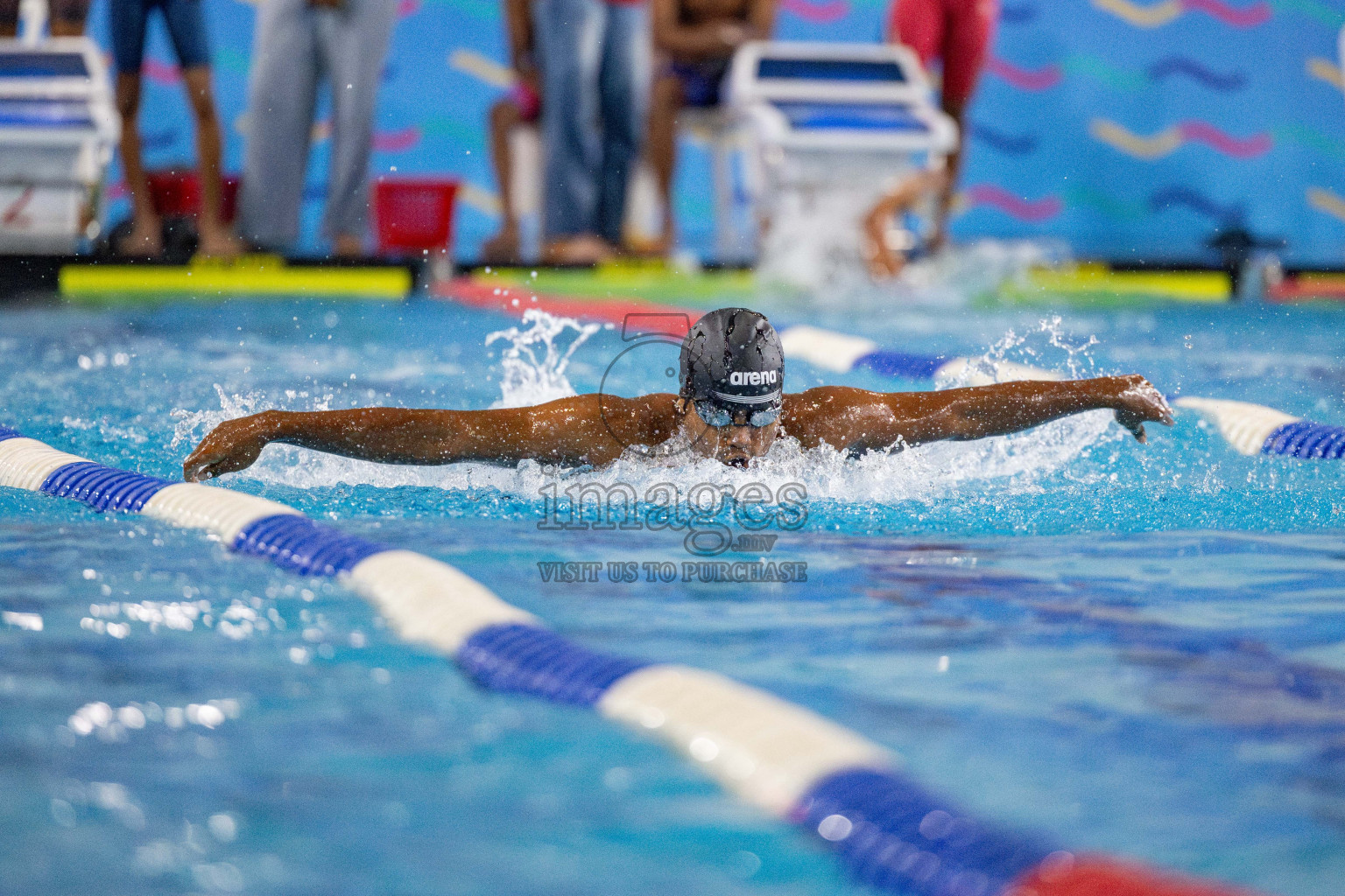 Day 4 of National Swimming Competition 2024 held in Hulhumale', Maldives on Monday, 16th December 2024. 
Photos: Hassan Simah / images.mv