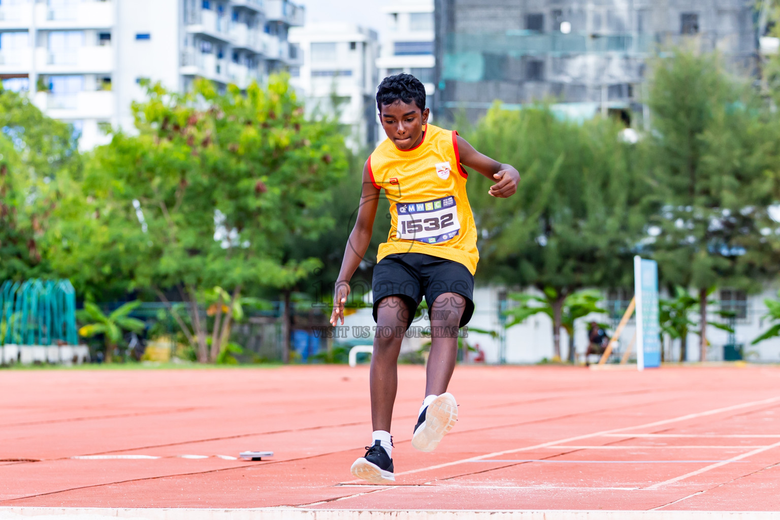 Day 3 of MWSC Interschool Athletics Championships 2024 held in Hulhumale Running Track, Hulhumale, Maldives on Monday, 11th November 2024. Photos by:  Nausham Waheed / Images.mv