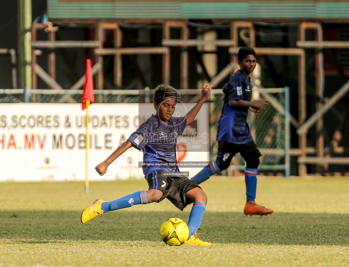 Dharumavantha School vs LH.EDU.CENTRE in MAMEN Inter School Football Tournament 2019 (U13) in Male, Maldives on 15th April 2019