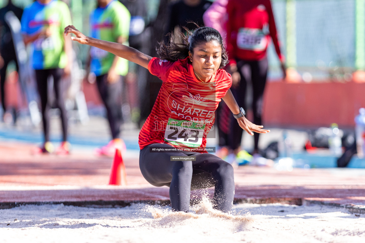 Day 2 of National Athletics Championship 2023 was held in Ekuveni Track at Male', Maldives on Saturday, 25th November 2023. Photos: Nausham Waheed / images.mv