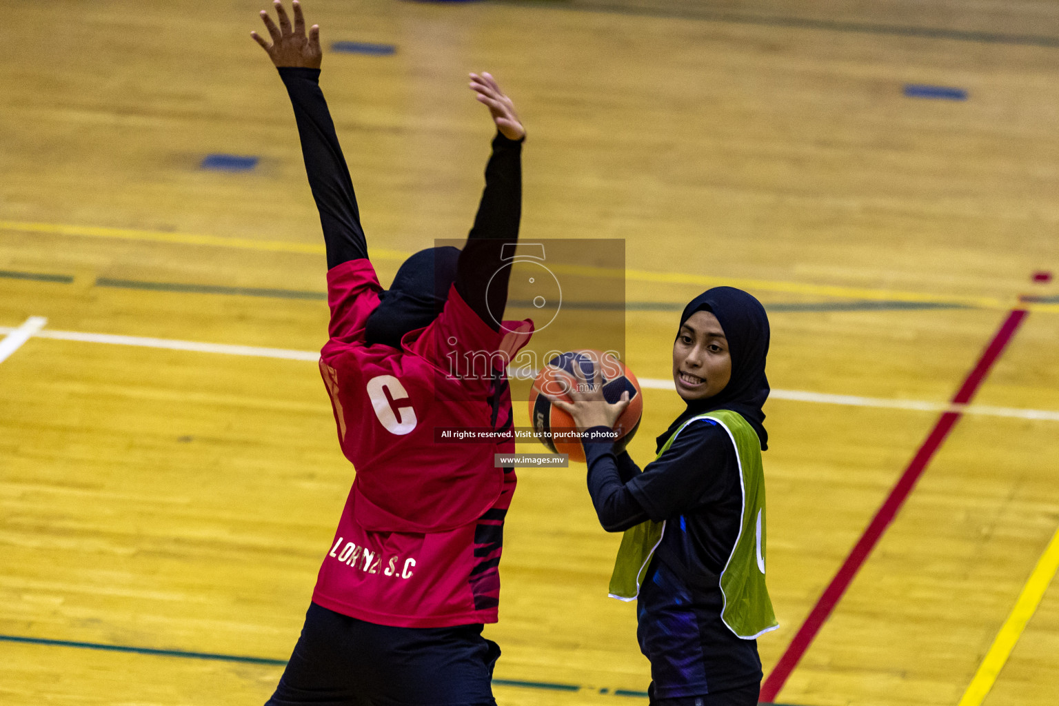 Lorenzo Sports Club vs Youth United Sports Club in the Milo National Netball Tournament 2022 on 20 July 2022, held in Social Center, Male', Maldives. Photographer: Hassan Simah / Images.mv