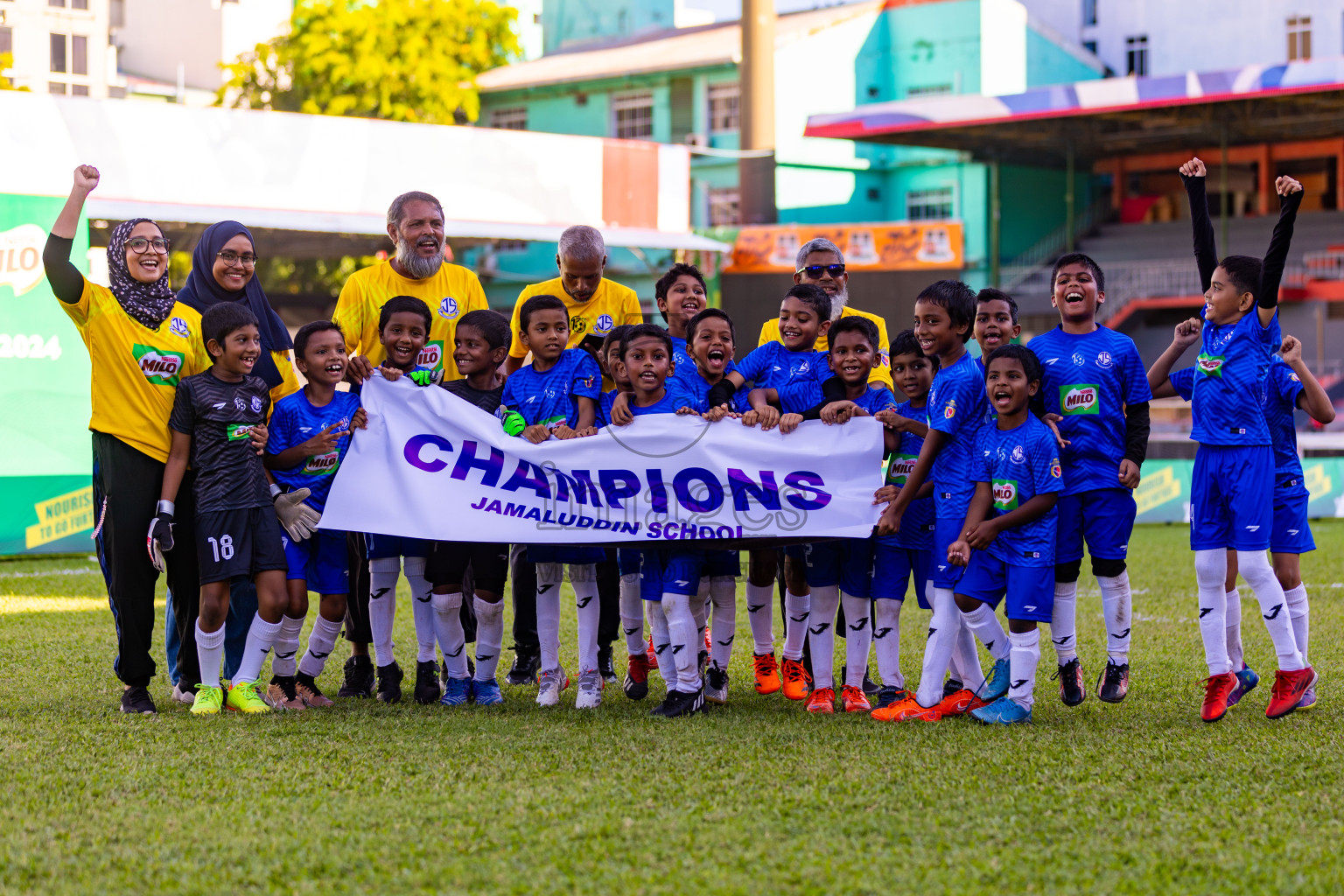 Day 2 of MILO Kids Football Fiesta was held at National Stadium in Male', Maldives on Saturday, 24th February 2024.