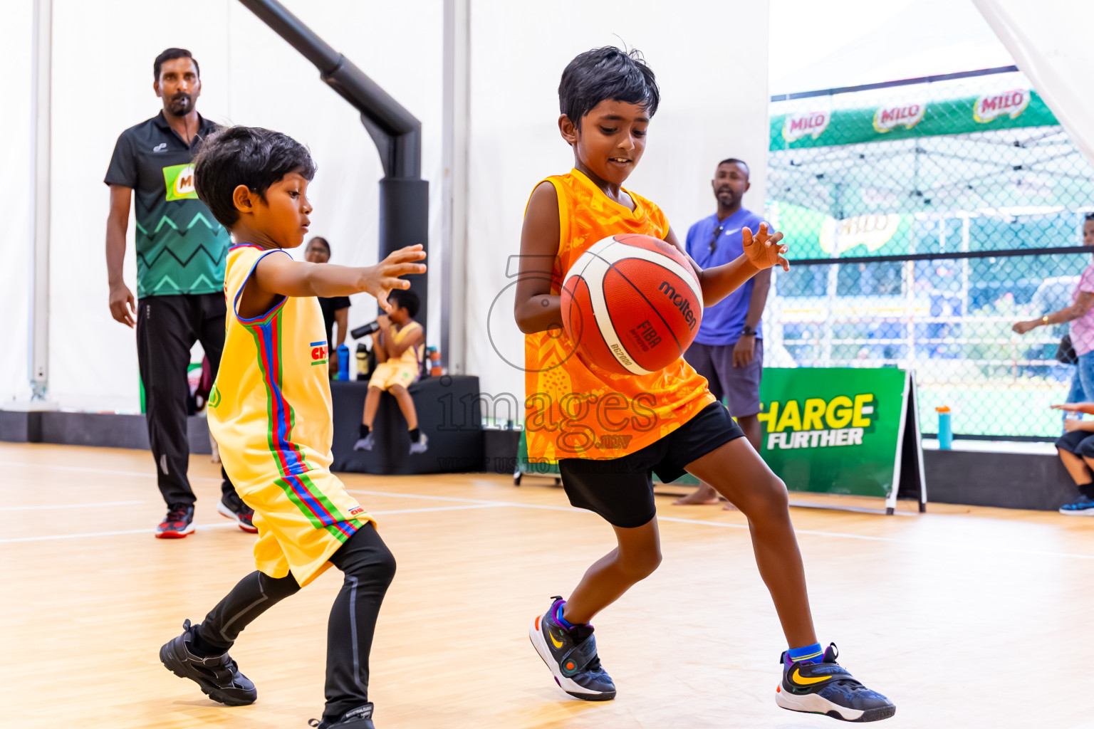 Day 3 of Milo 5 x 5 Junior Challenge 2025 - Basketball tournament held in Basketball Training Center, Male', Maldives on Saturday, 11th October 2025. Photos by: Nausham Waheed, Hassan Simah / Images.mv
