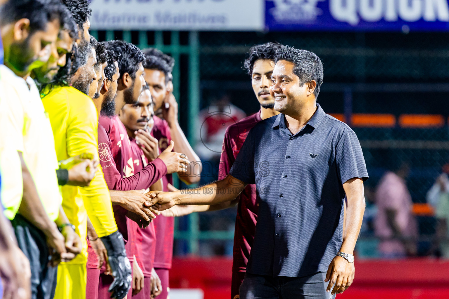 V Keyodhoo vs AA Mathiveri in zone round on Day 32 of Golden Futsal Challenge 2025 was held on Wednesday , 5th February 2025, in Hulhumale', Maldives. Photos: Nausham Waheed / images.mv