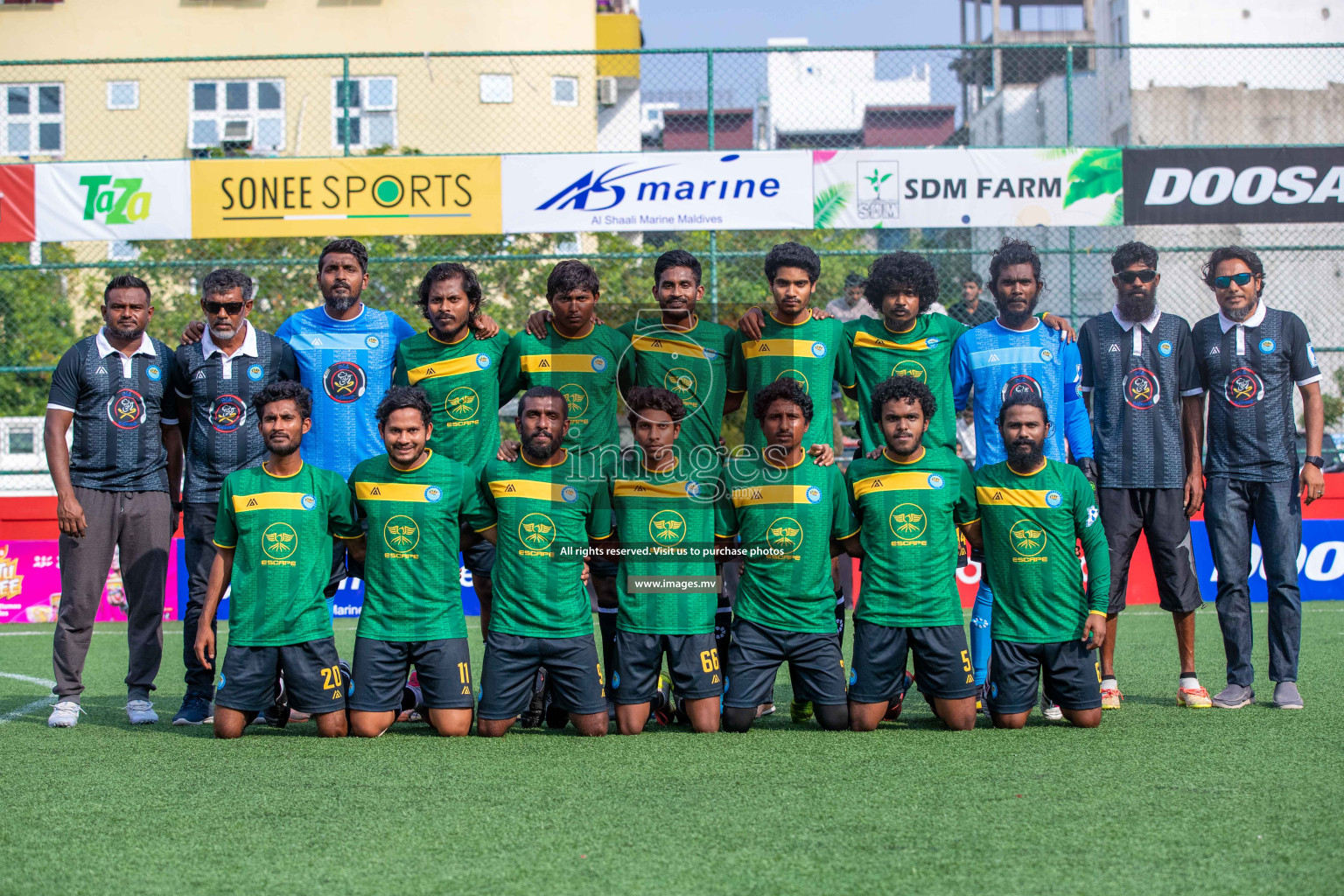 K. Gaafaru vs K.Guraidhoo in Day 6 of Golden Futsal Challenge 2023 on 10 February 2023 in Hulhumale, Male, Maldives