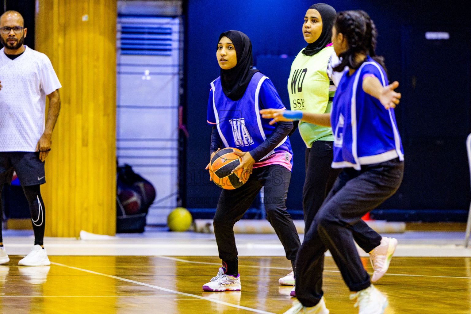 Kulhudhuffushi Youth & Recreation Club vs Sports Club Shining Star in Day 3 of 21st National Netball Tournament was held in Social Canter at Male', Maldives on Saturday, 18th May 2024. Photos: Nausham Waheed / images.mv