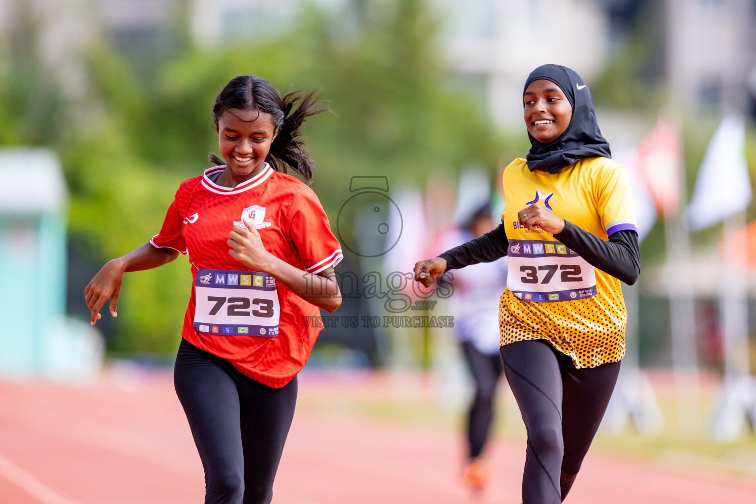 Day 3 of MWSC Interschool Athletics Championships 2024 held in Hulhumale Running Track, Hulhumale, Maldives on Monday, 11th November 2024. 
Photos by: Hassan Simah / Images.mv