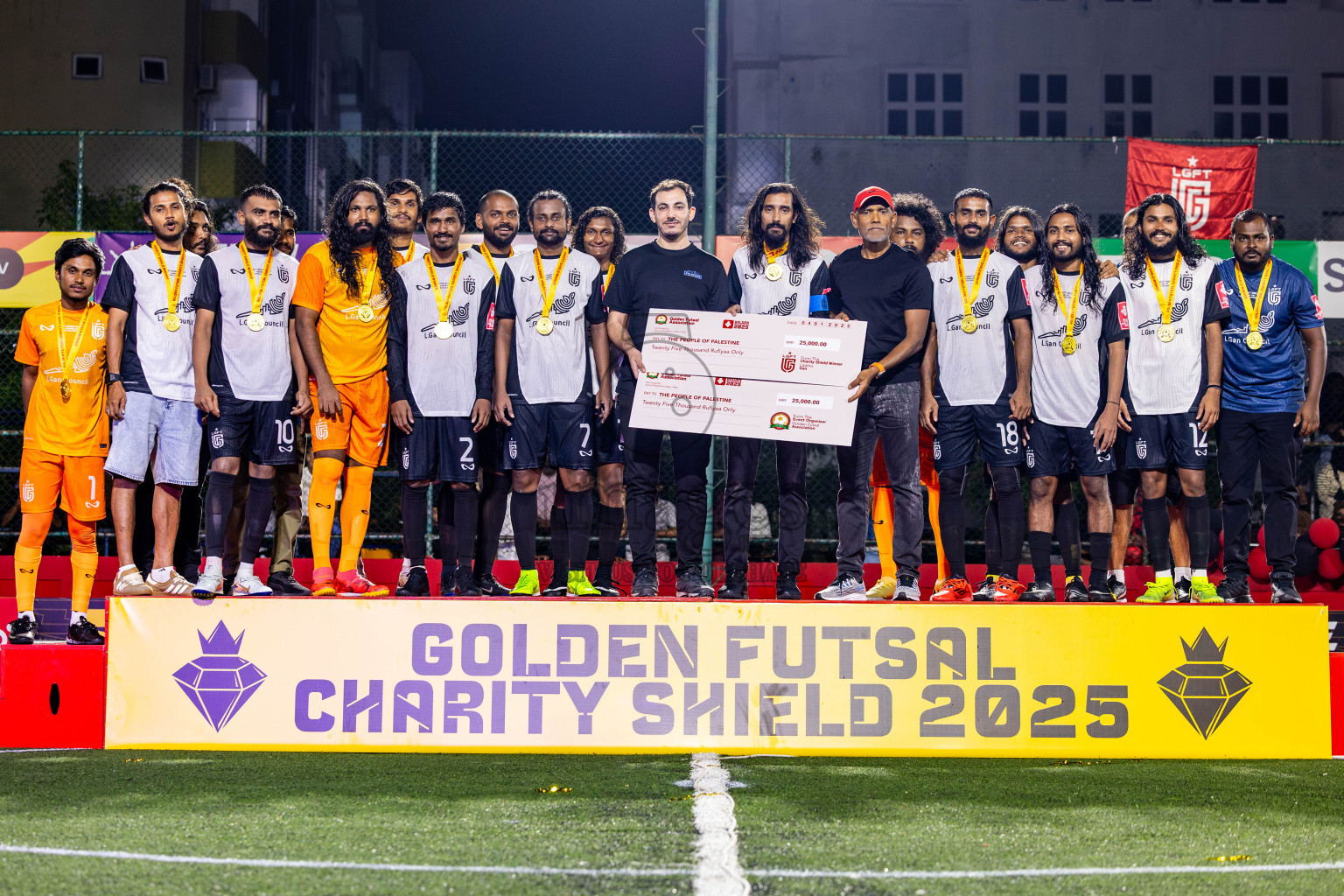Opening of Golden Futsal Challenge 2025 with Charity Shield Match between L.Gan vs B.Eydhafushi was held on Saturday, 4th January 2025, in Hulhumale', Maldives Photos: Nausham Waheed , Ismail Thoriq / images.mv