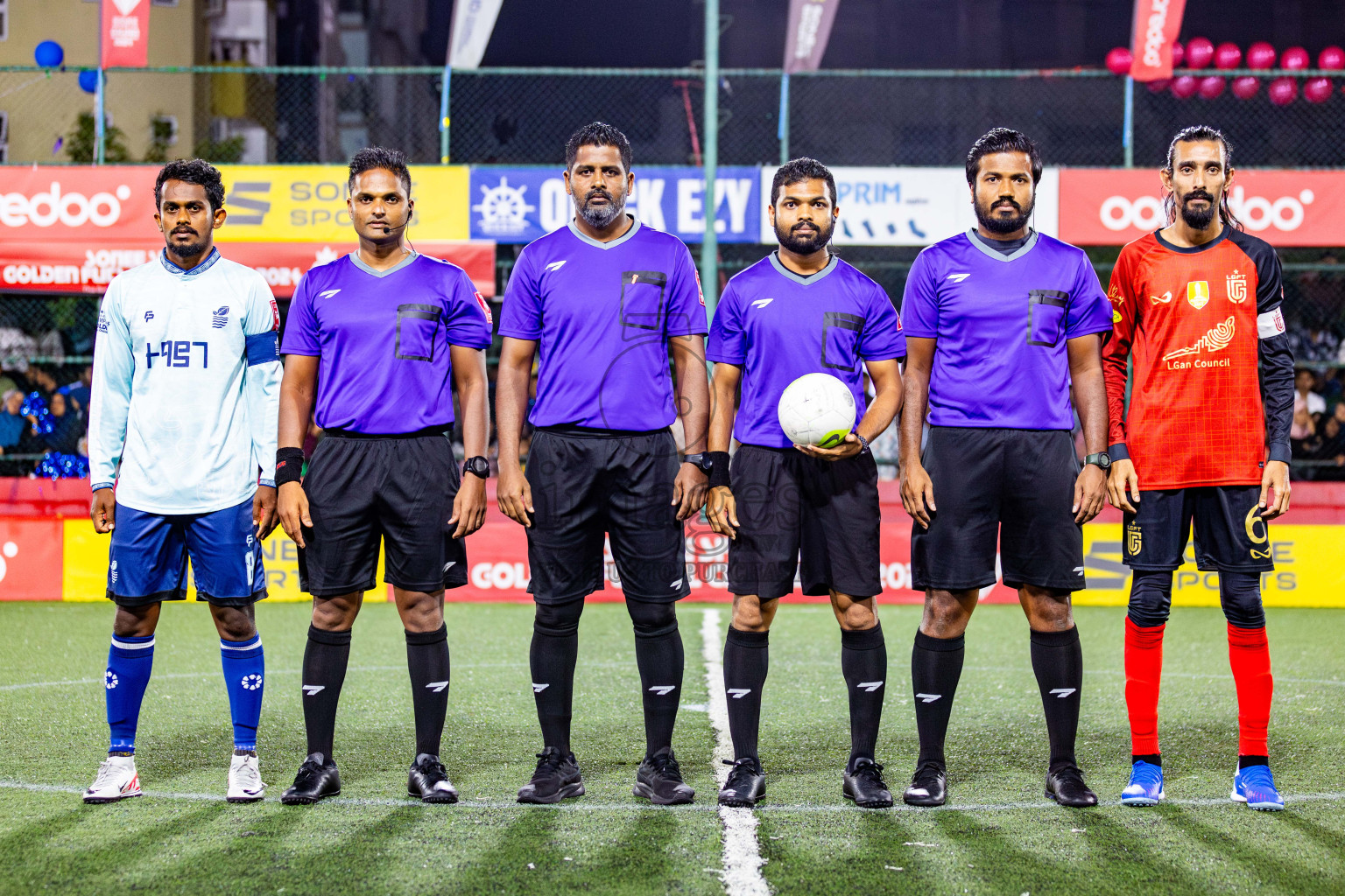 AA Mathiveri vs L Gan in Quarter Finals of Golden Futsal Challenge 2024 which was held on Friday, 1st March 2024, in Hulhumale', Maldives Photos: Nausham Waheed / images.mv