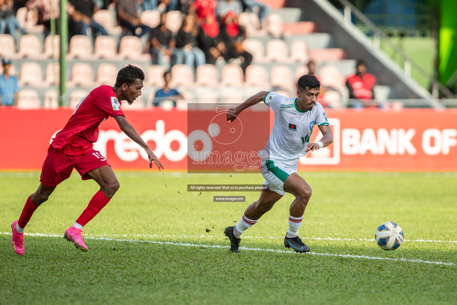 FIFA World Cup 2026 Qualifiers Round 1 home match vs Bangladesh held in the National Stadium, Male, Maldives, on Thursday 12th October 2023. Photos: Mohamed Mahfooz Moosa / Images.mv