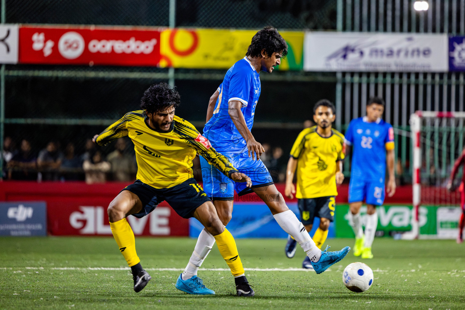 Lh Naifaru vs Lh Kurendhoo in Lhaviyani Atoll Finals Day 26 of Golden Futsal Challenge 2025 was held on Thursday , 30th January 2025, in Hulhumale', Maldives. Photos: Nausham Waheed / images.mv