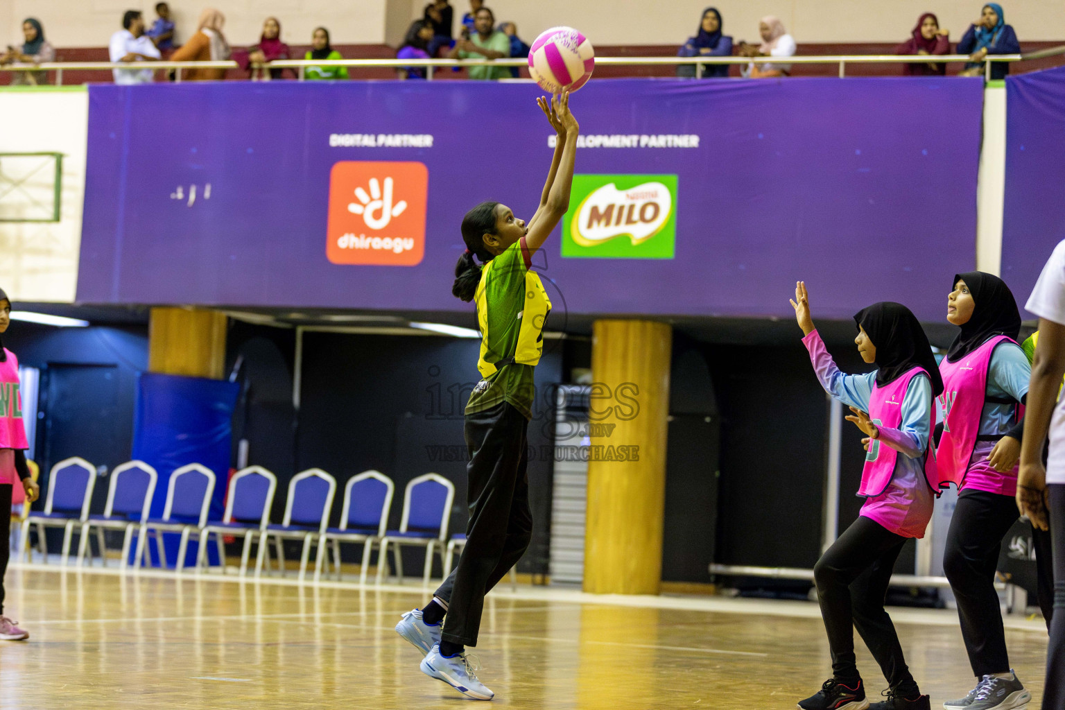 FIONTI Sports Club vs Netkids C in Day 2 of 3rd Junior Championship - Netball association of Maldives, held at Social Center on Monday 20th January 2025 . Photos by Shuu Abdul Sattar