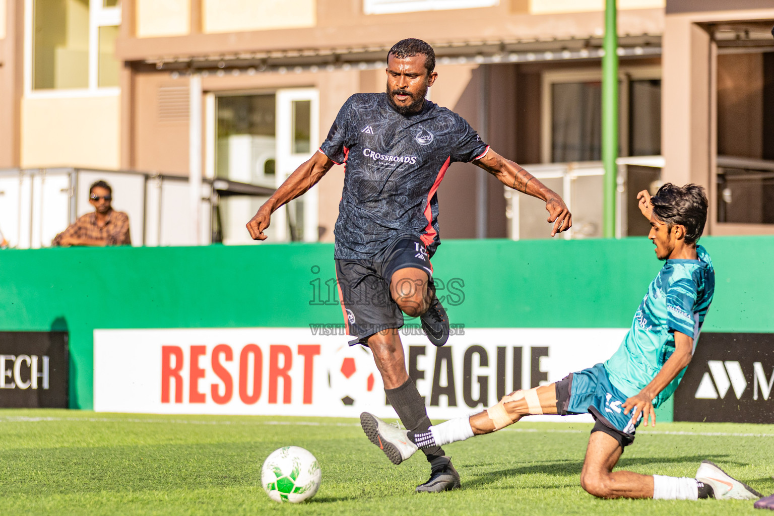 The Marina vs Anantara in Resort League 2025 (South Male Zone) was held on Sunday, 28th September 2025 in Crossroads's Maldives, Photos: Areef Adam / images.mv