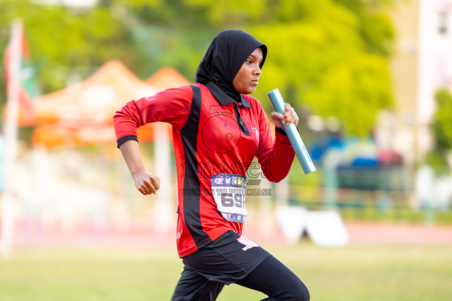 Day 4 of MWSC Interschool Athletics Championships 2024 held in Hulhumale Running Track, Hulhumale, Maldives on Tuesday, 12th November 2024. Photos by: Ismail Thoriq / Images.mv