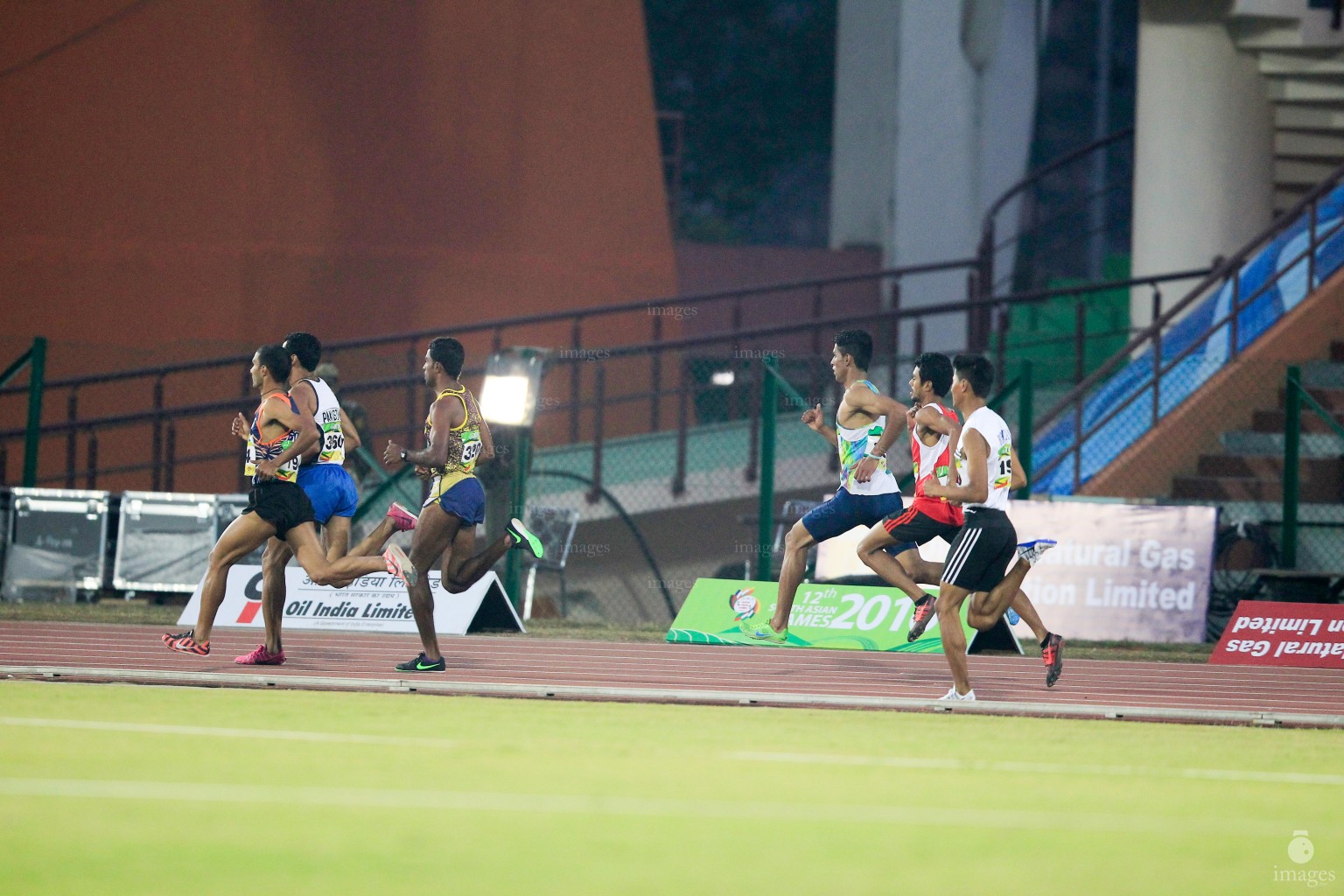 Hassan Ahmed runs in the 800m heats in the South Asian Games in Guwahati, India, Tuesday, February. 09, 2016. (Images.mv Photo/ Hussain Sinan).