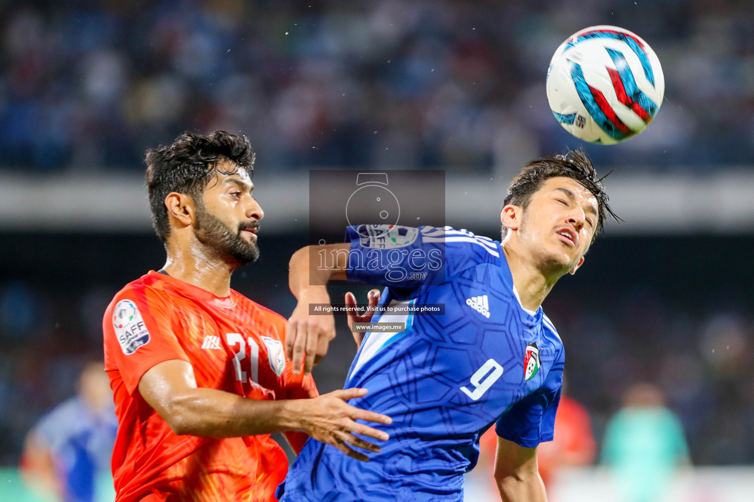 Kuwait vs India in the Final of SAFF Championship 2023 held in Sree Kanteerava Stadium, Bengaluru, India, on Tuesday, 4th July 2023. Photos: Hassan Simah / images.mv