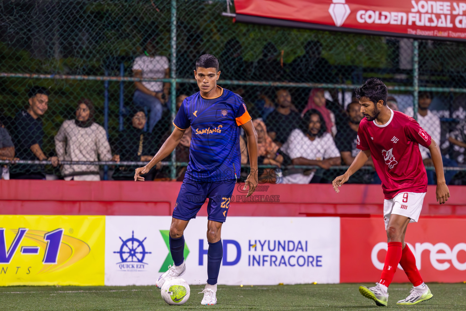 Lh Kurendhoo vs K Kaashidhoo on Day 36 of Golden Futsal Challenge 2024 was held on Wednesday, 21st February 2024, in Hulhumale', Maldives
Photos: Ismail Thoriq, / images.mv