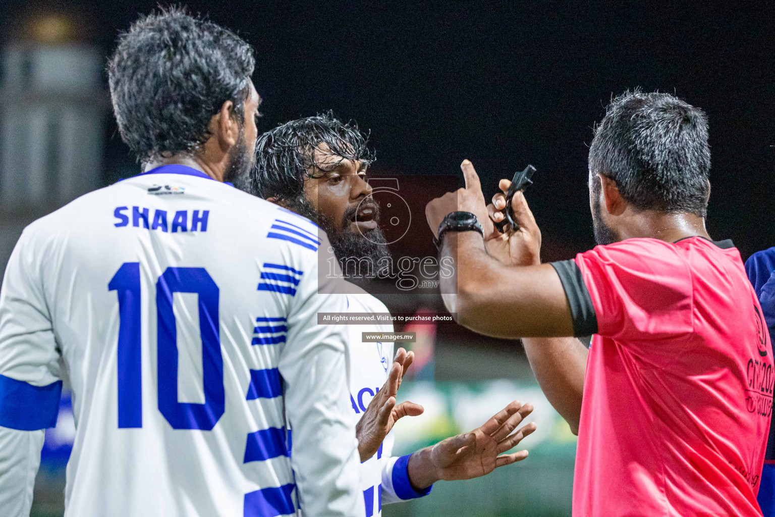 STO RC Vs Team Fenaka in the Quarter Finals of Club Maldives 2021 held in Hulhumale, Maldives on 13 December 2021. Photos: Shu Abdul Sattar / images.mv