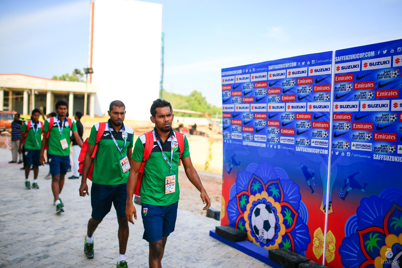 Maldives vs India in the 1st semi final of SAFF Suzuki Cup held in Thiruvananthapuram, India, Thursday, December. 31, 2015.   (Images.mv Photo/ Hussain Sinan).