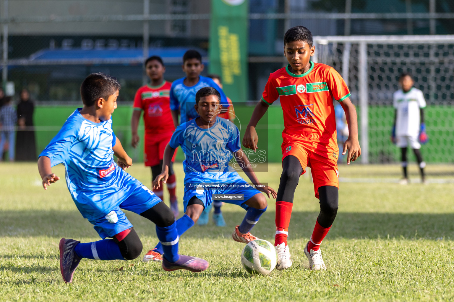 Day 1 of MILO Academy Championship 2023 (U12) was held in Henveiru Football Grounds, Male', Maldives, on Friday, 18th August 2023. Photos: Mohamed Mahfooz Moosa / images.mv