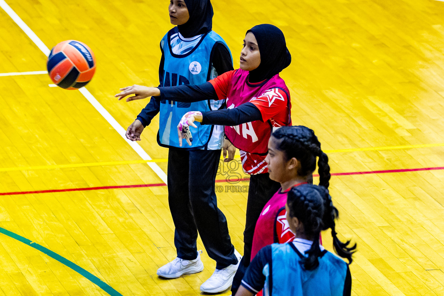 Day 14 of 25th Inter-School Netball Tournament was held in Social Center at Male', Maldives on Sunday, 25th August 2024. Photos: Nausham Waheed / images.mv