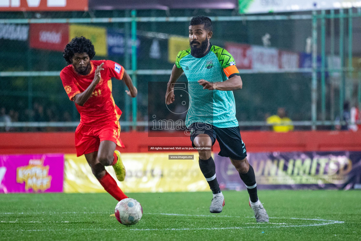 GA. Kondey vs GA. Dhaandhoo in Day 7 of Golden Futsal Challenge 2023 on 11 February 2023 in Hulhumale, Male, Maldives