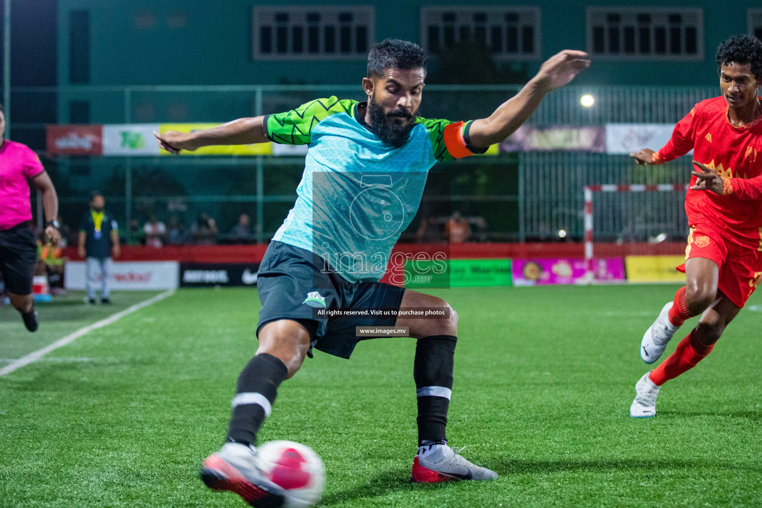 GA. Kondey vs GA. Dhaandhoo in Day 7 of Golden Futsal Challenge 2023 on 11 February 2023 in Hulhumale, Male, Maldives