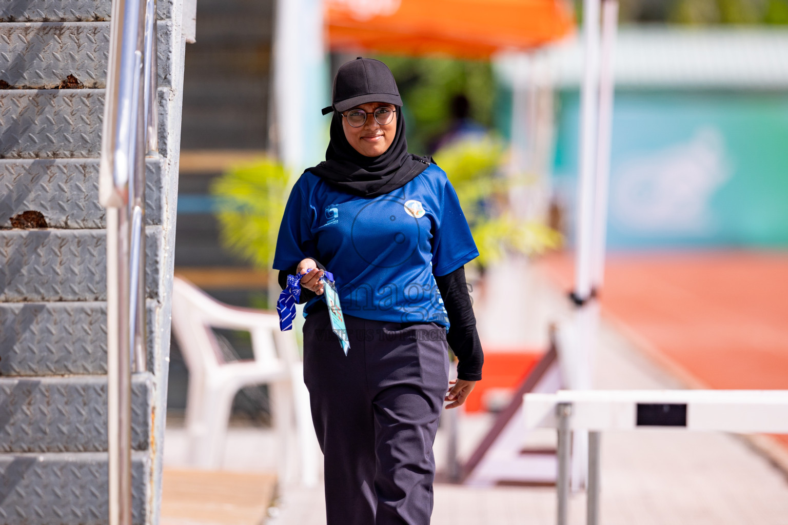 Day 3 of MWSC Interschool Athletics Championships 2024 held in Hulhumale Running Track, Hulhumale, Maldives on Monday, 11th November 2024. 
Photos by: Hassan Simah / Images.mv