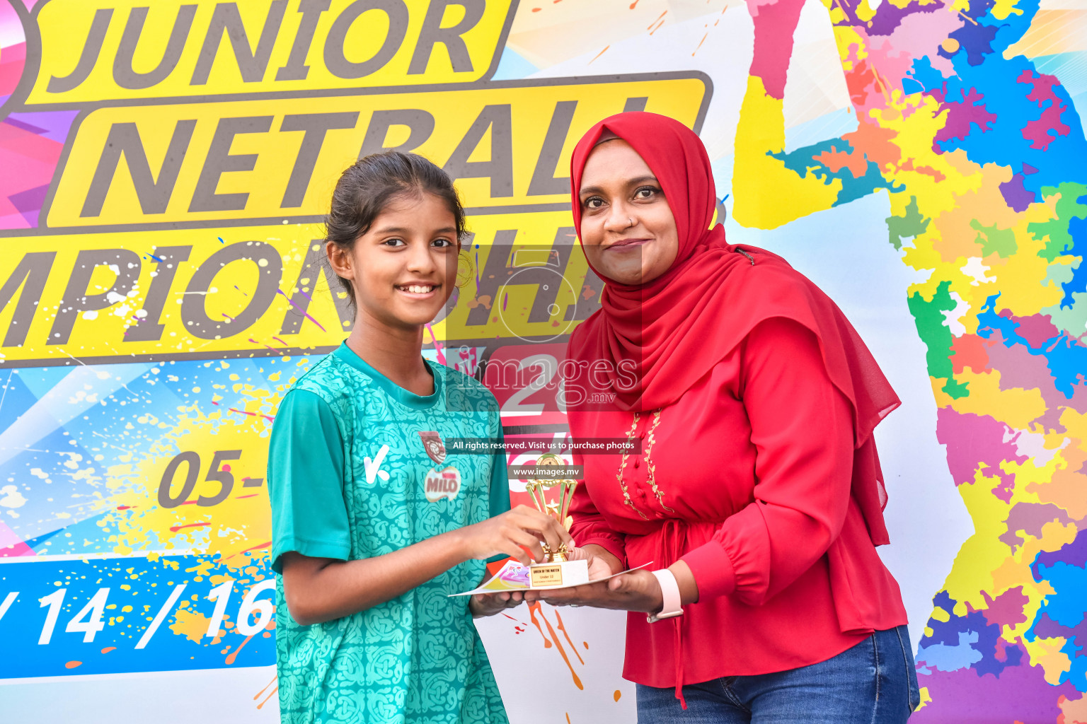 Final of Junior Netball Championship 2022 held in Male', Maldives on 19th March 2022. Photos by Nausham Waheed