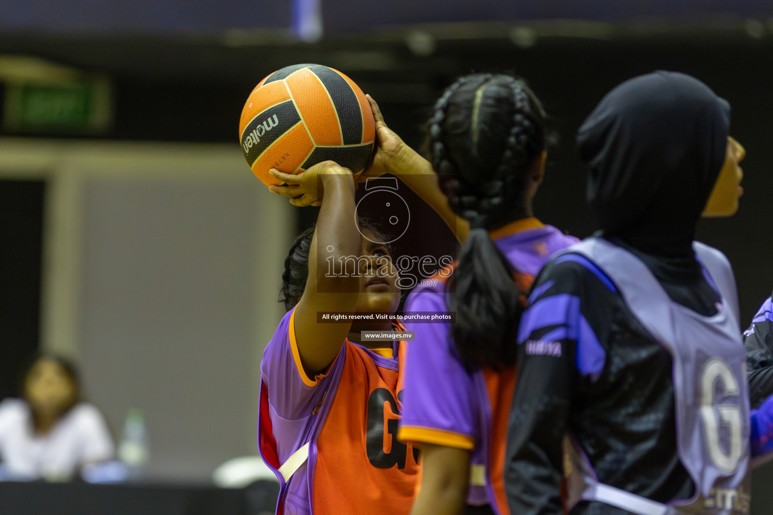 Day 11 of 24th Interschool Netball Tournament 2023 was held in Social Center, Male', Maldives on 6th November 2023. Photos: Mohamed Mahfooz Moosa / images.mv