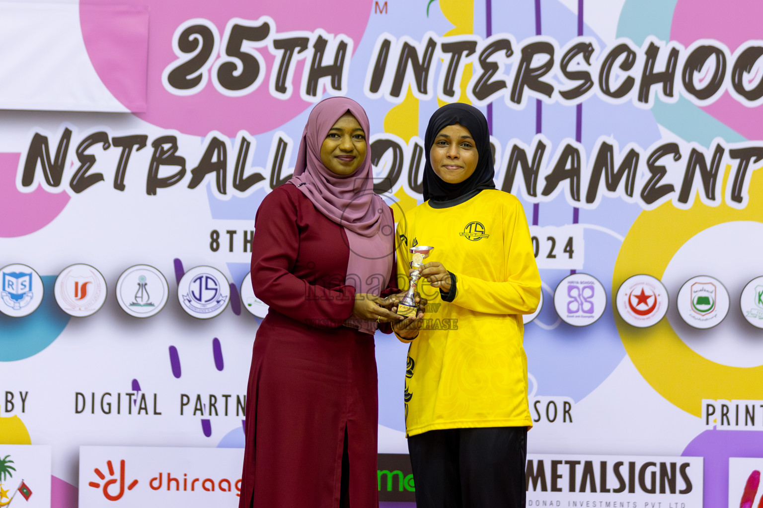 Day 2 of 25th Inter-School Netball Tournament was held in Social Center at Male', Maldives on Saturday, 10th August 2024. Photos: Nausham Waheed/ Mohamed Mahfooz Moosa / images.mv