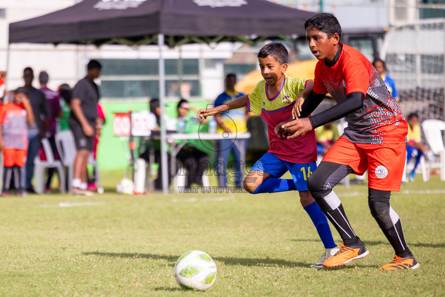 Day 1 of MILO Academy Championship 2024 - U12 was held at Henveiru Grounds in Male', Maldives on Thursday, 4th July 2024. 
Photos: Ismail Thoriq / images.mv