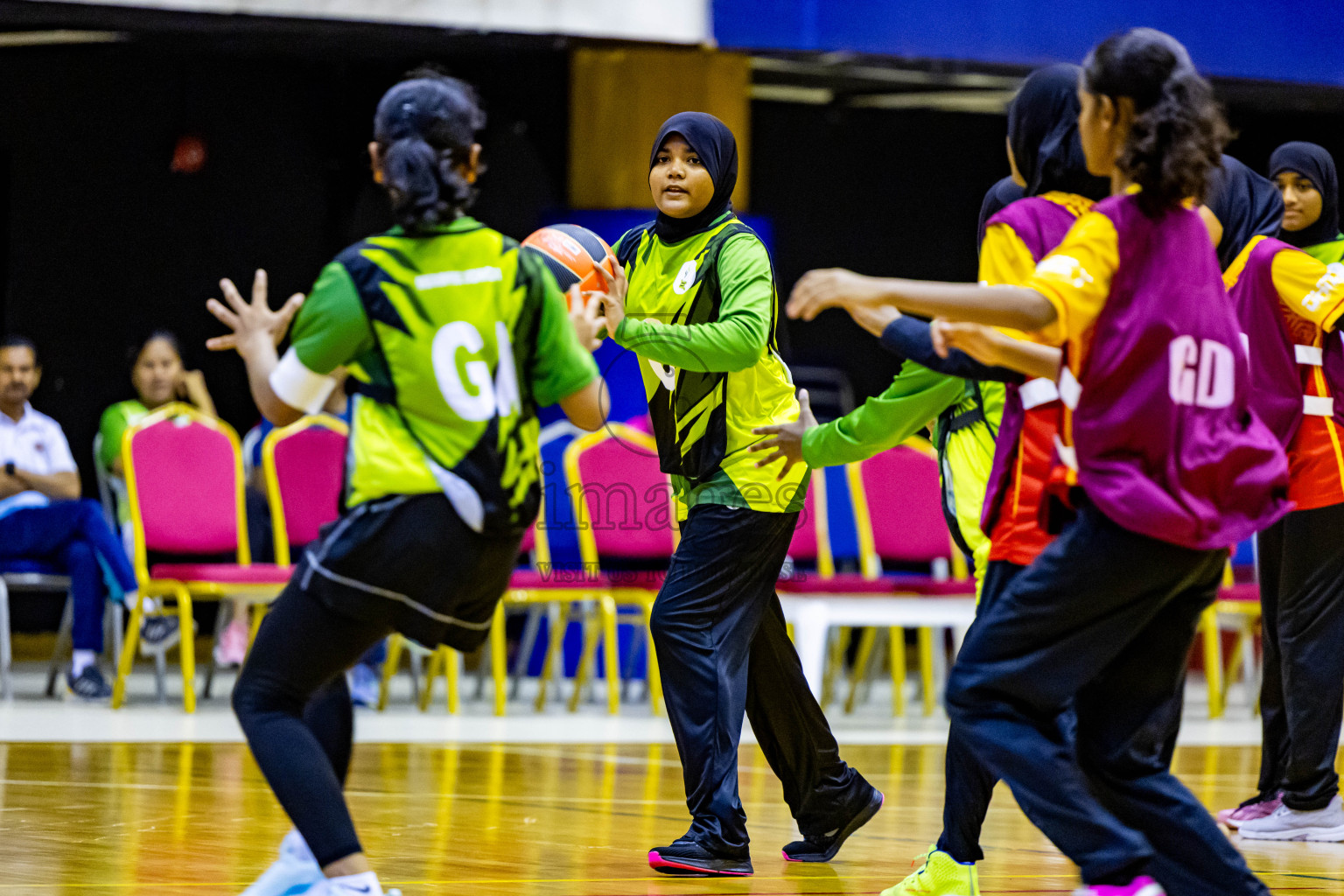 Day 3 of 25th Inter-School Netball Tournament was held in Social Center at Male', Maldives on Sunday, 11th August 2024. Photos: Nausham Waheed / images.mv