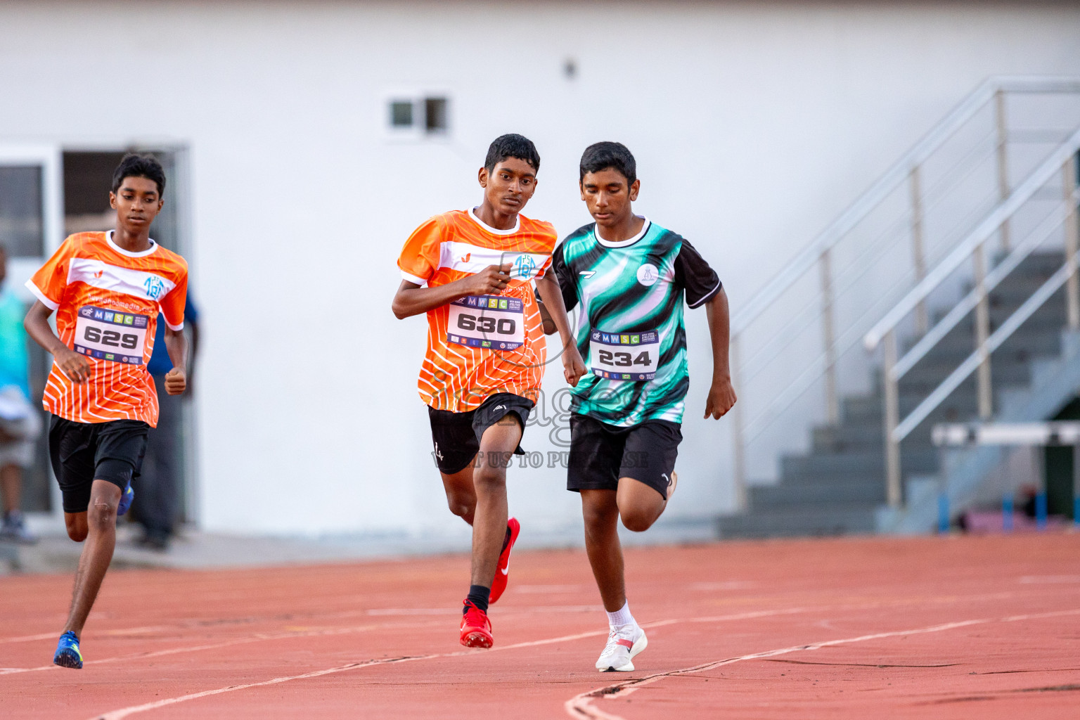 Day 1 of MWSC Interschool Athletics Championships 2024 held in Hulhumale Running Track, Hulhumale, Maldives on Saturday, 9th November 2024. Photos by: Ismail Thoriq / Images.mv