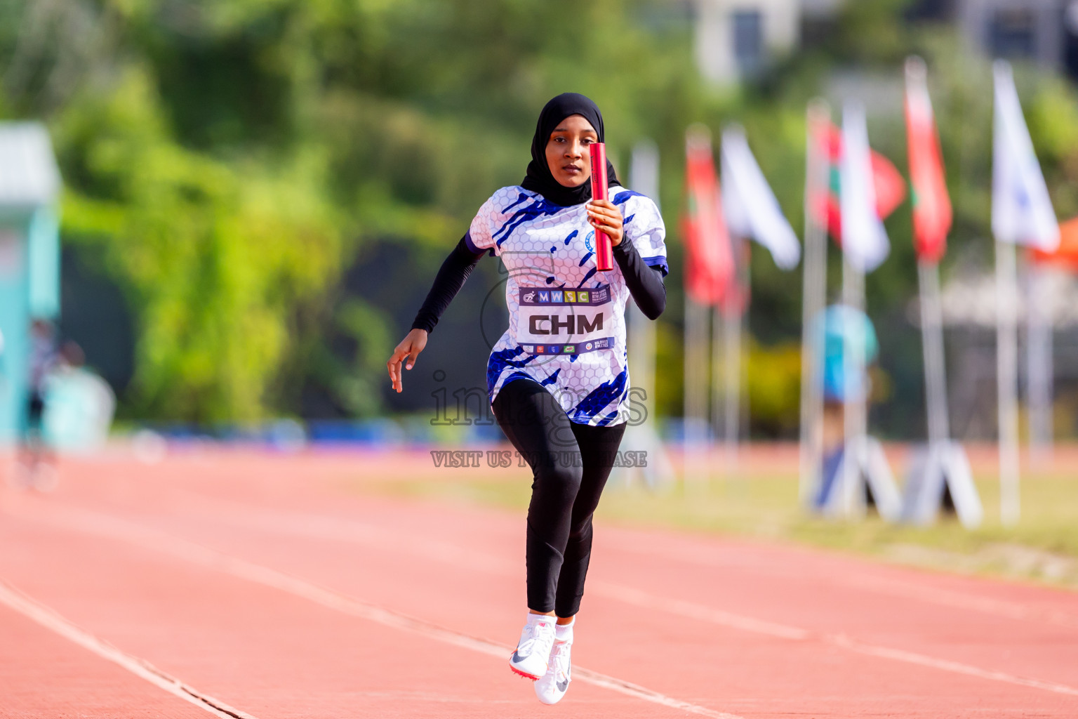 Day 6 of MWSC Interschool Athletics Championships 2024 held in Hulhumale Running Track, Hulhumale, Maldives on Thursday, 14th November 2024. Photos by: Nausham Waheed / Images.mv